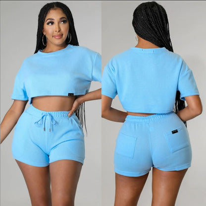 Summer me crop short set