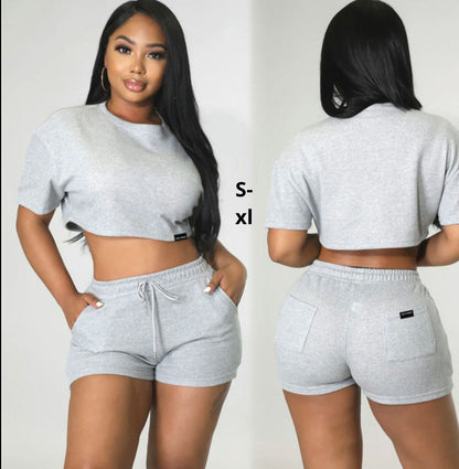 Summer me crop short set